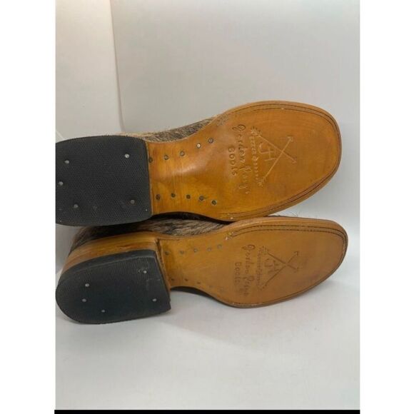 New Jordan Page Women's Western Ankle Boots Size 9.5 Hair-on-Hide Square Toe - Picture 8 of 12